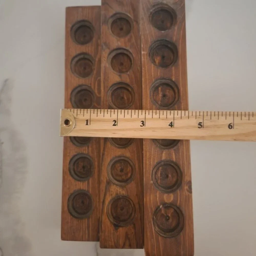 Rustic Wood Essential Oil Rack 3 Tier 18 Bottle‎ Display Shelf Nature's Living